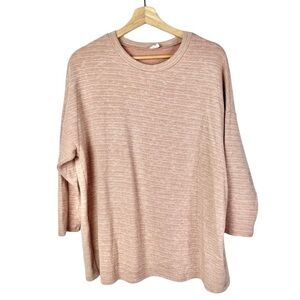 PinkBlush Maternity Pink Knit 3/4 Sleeve Top S